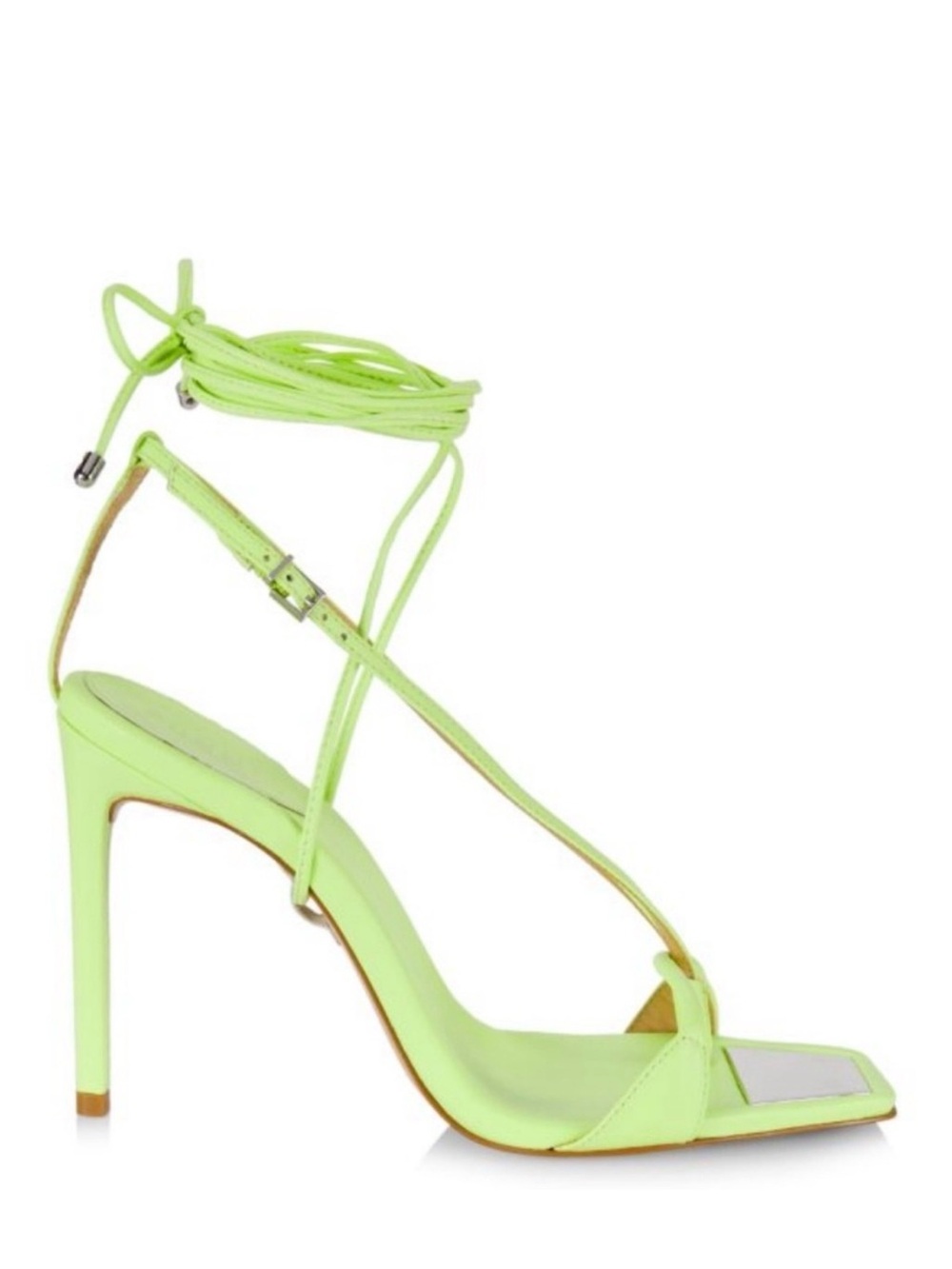 Schutz Lace-Up Strappy High Heel Sandals - Lime Green